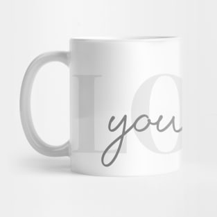 Love Yourself - Monochrome (Charcoal Background) Mug